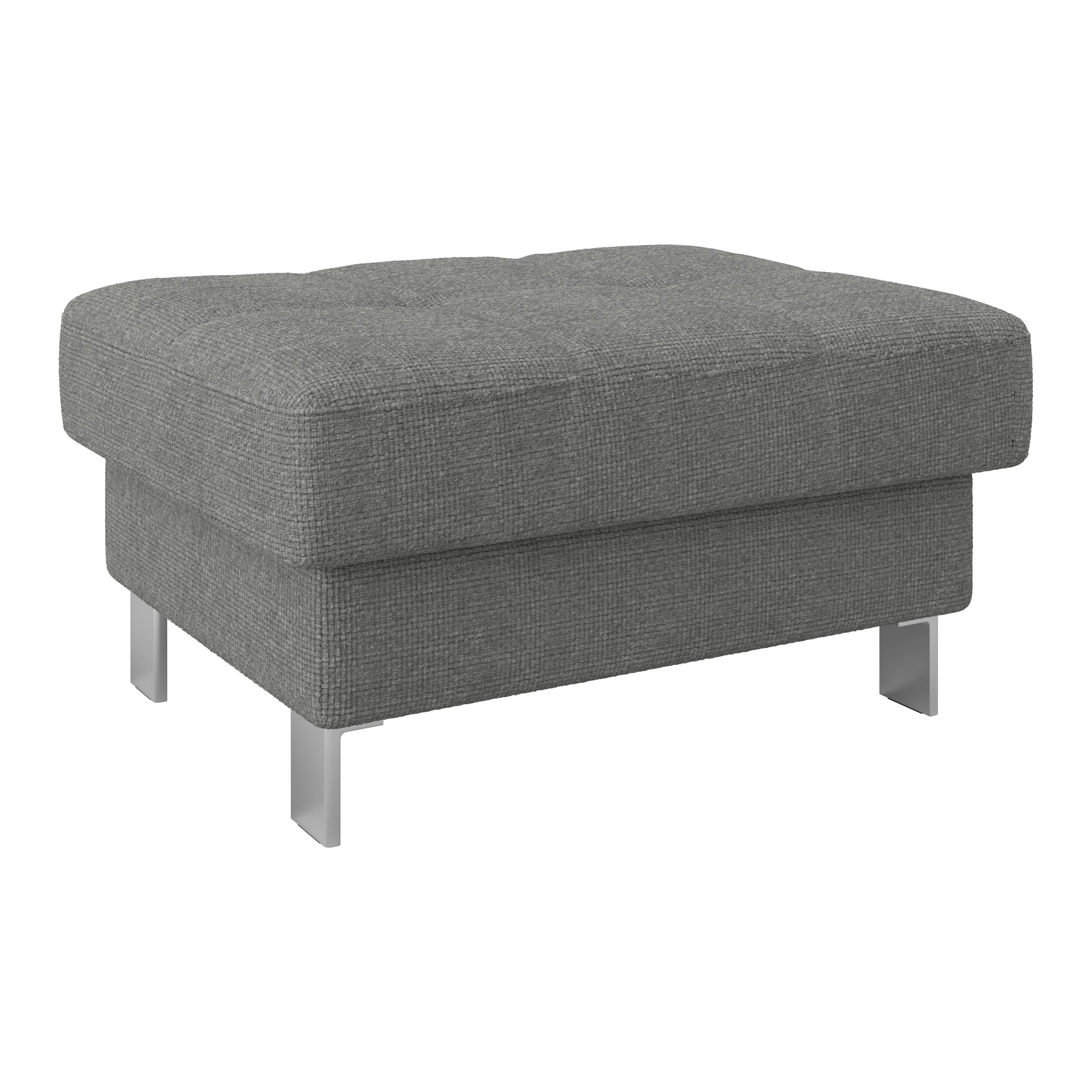 Hocker Savona - Dunkelgrau, MODERN, Textil (90/44/73cm) - Ondega
