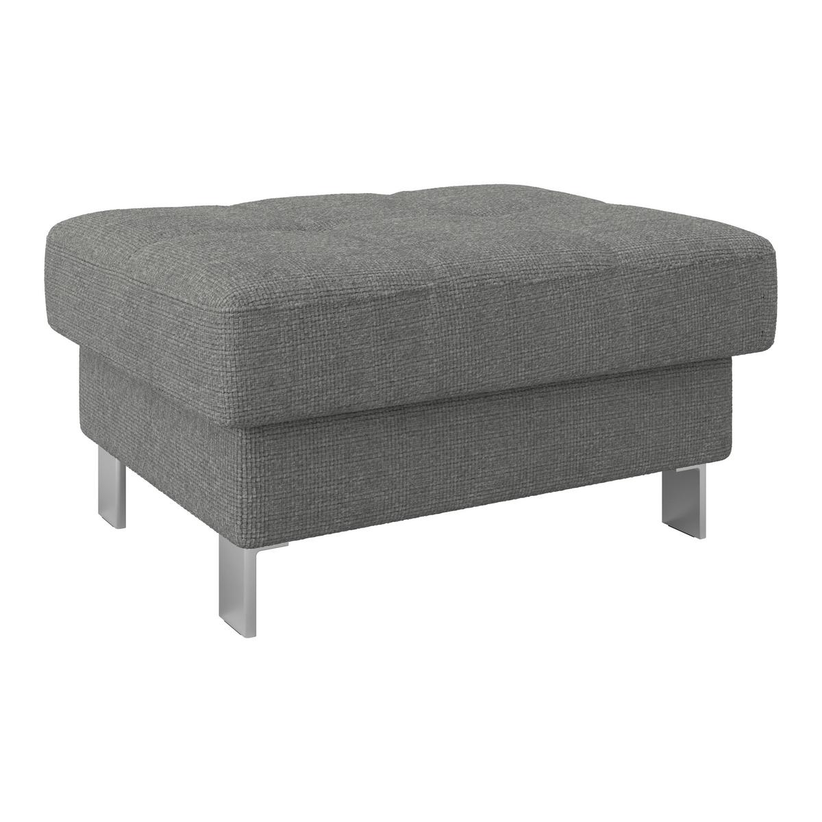 Hocker Savona - Dunkelgrau, MODERN, Textil (90/44/73cm) - Ondega