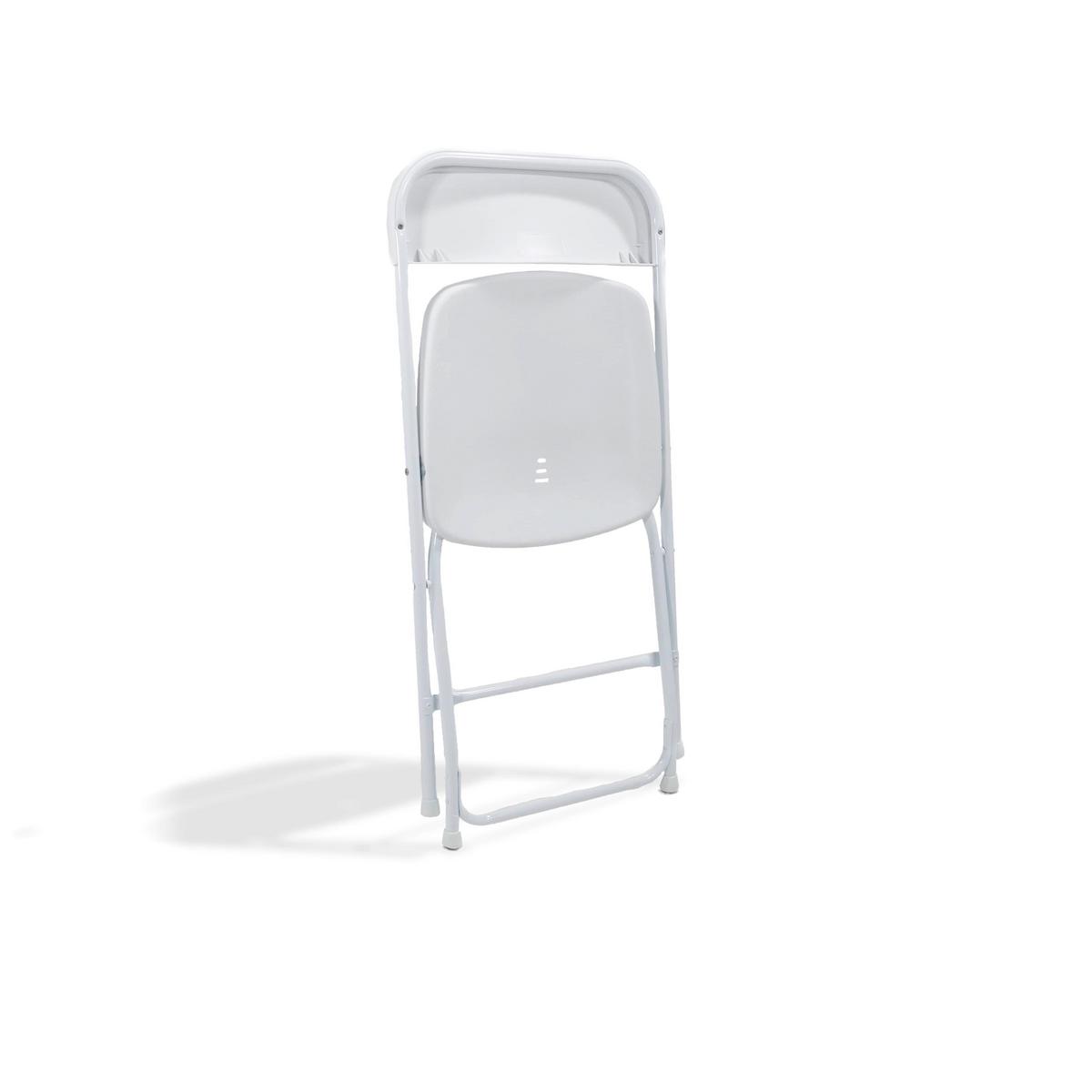 Klappsessel Weiß 7 Stück - Weiß, LIFESTYLE, Kunststoff/Metall (43/80/49cm)