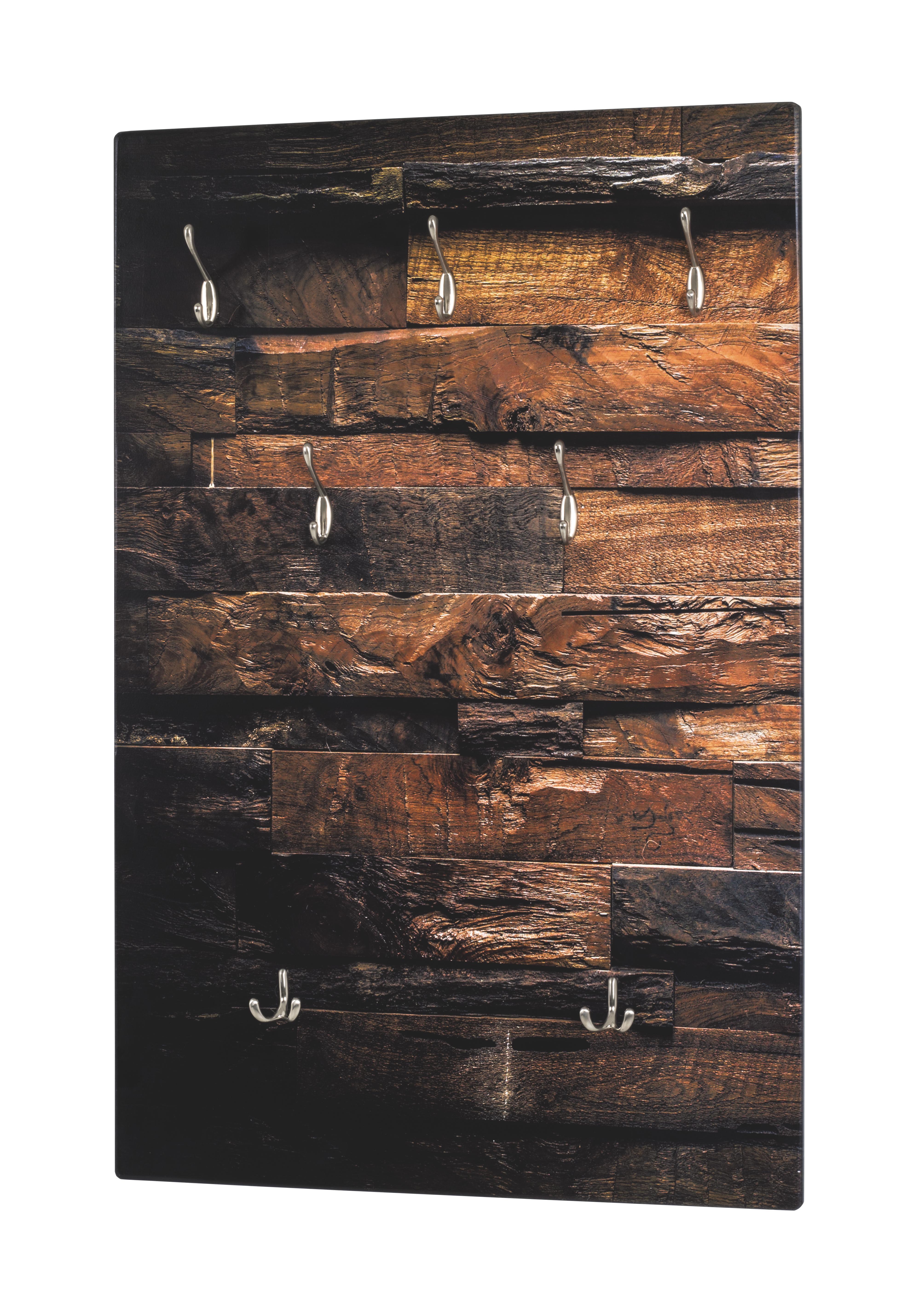 Garderobenpaneel Woody B: ca. 65 cm  Parkett - Naturfarben, MODERN, Holzwerkstoff (65/100/8cm) - Carryhome