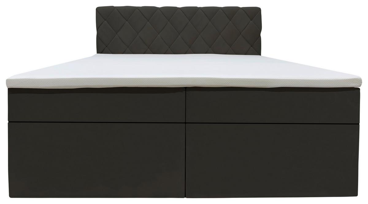 Boxbett Capri Schwarz, Lf: 180x200 cm - Schwarz, MODERN, Textil (180/200cm) - Livetastic