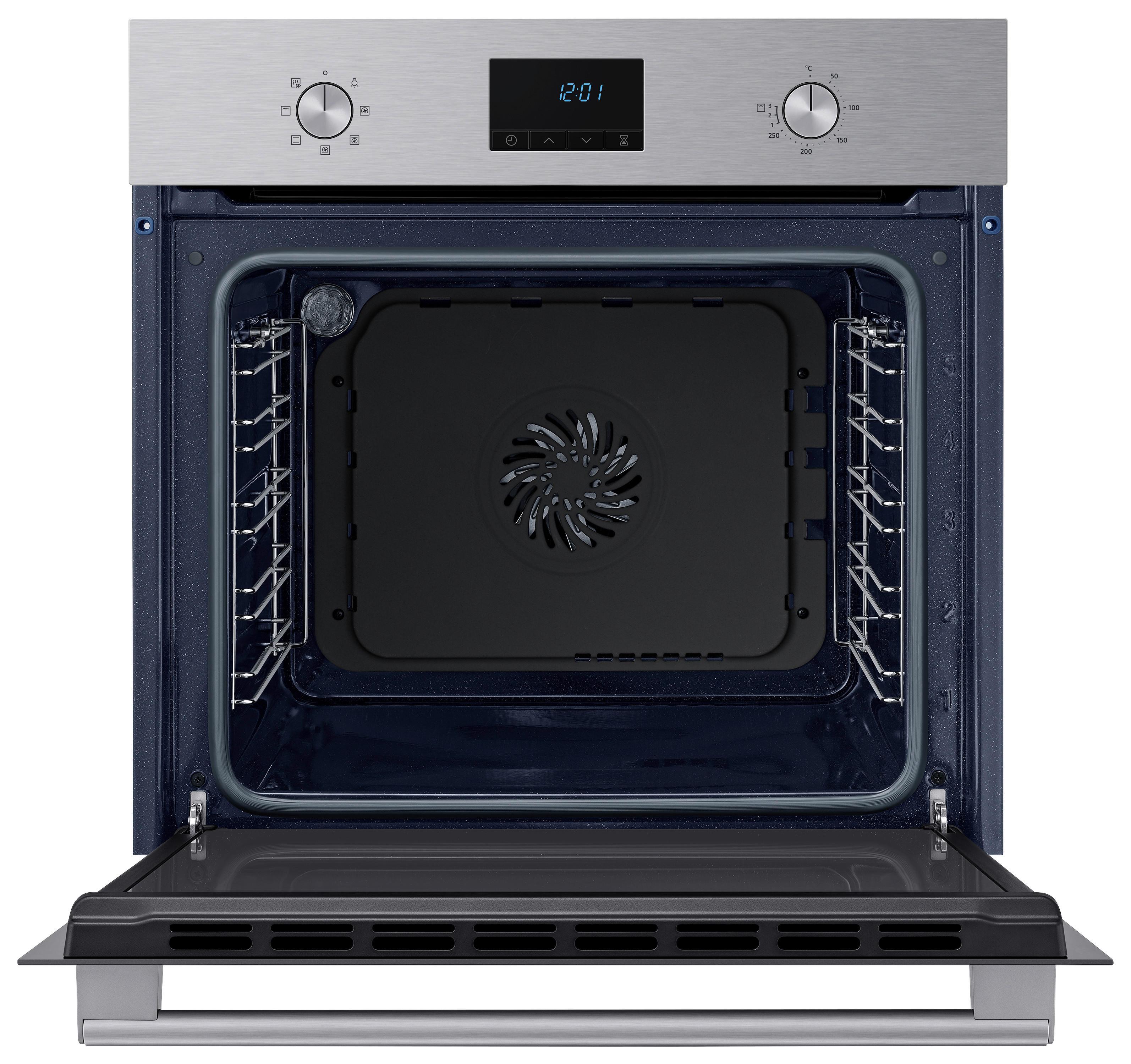 Einbaubackofen-Set B: 59,5 cm Elektro-Glaskeramik/ Autark - Silberfarben/Schwarz, Basics, Glas/Metall (59,5/59,5/57cm) - Samsung