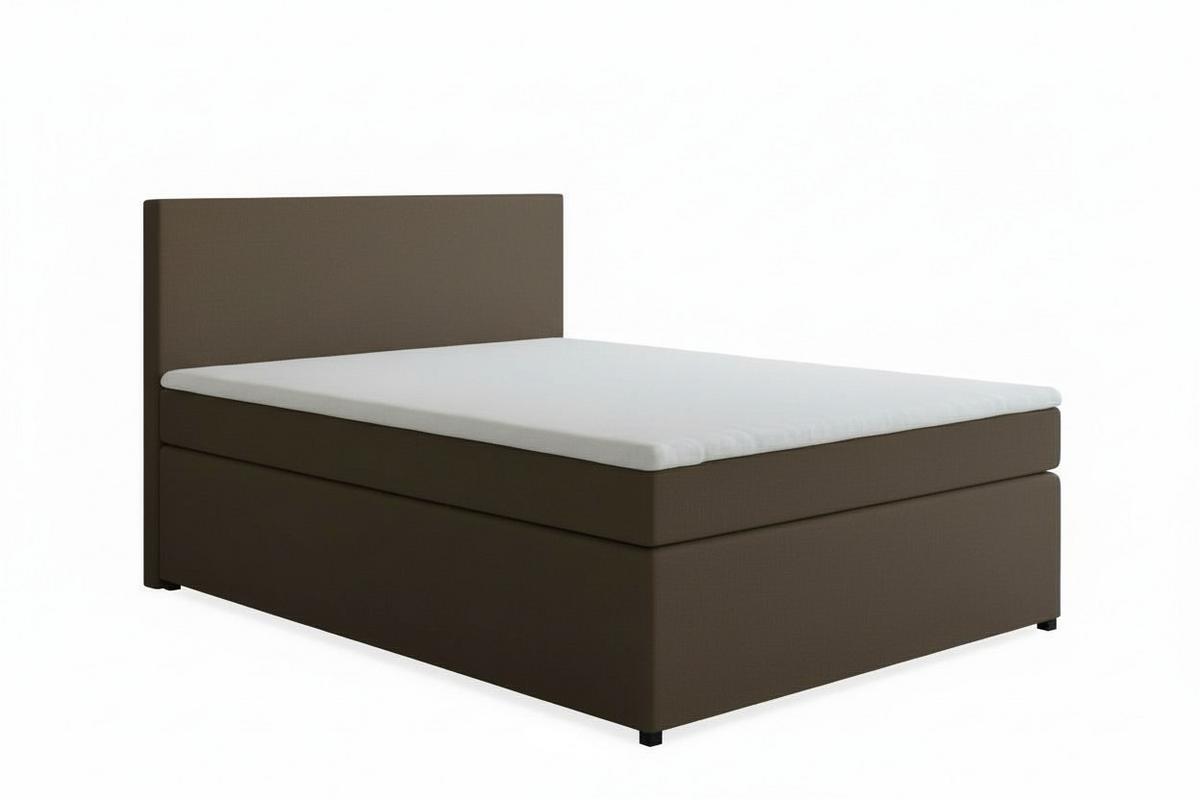 Boxspringbett Togo 140 140x200 Braun - Schwarz/Braun, MODERN, Holzwerkstoff/Textil (140/200cm) - MID.YOU
