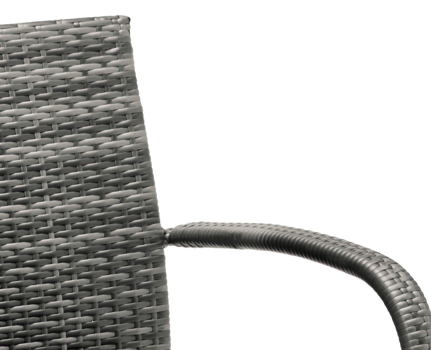 Gartenbank Polyrattan 2-Sitzer Marie inkl. Sitzpolster - Dunkelbraun/Schwarz, Kunststoff/Textil (120/87/64cm) - Ondega