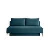 Schlafsofa Petri Petrol Cord, Rücken Echt B: 198 cm - Petrol/Schwarz, MODERN, Textil (198/90/100cm) - Livetastic