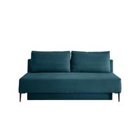 Schlafsofa Petri Petrol Cord, Rücken Echt B: 198 Cm - Petrol/Schwarz, MODERN, Textil (198/90/100cm) - Livetastic