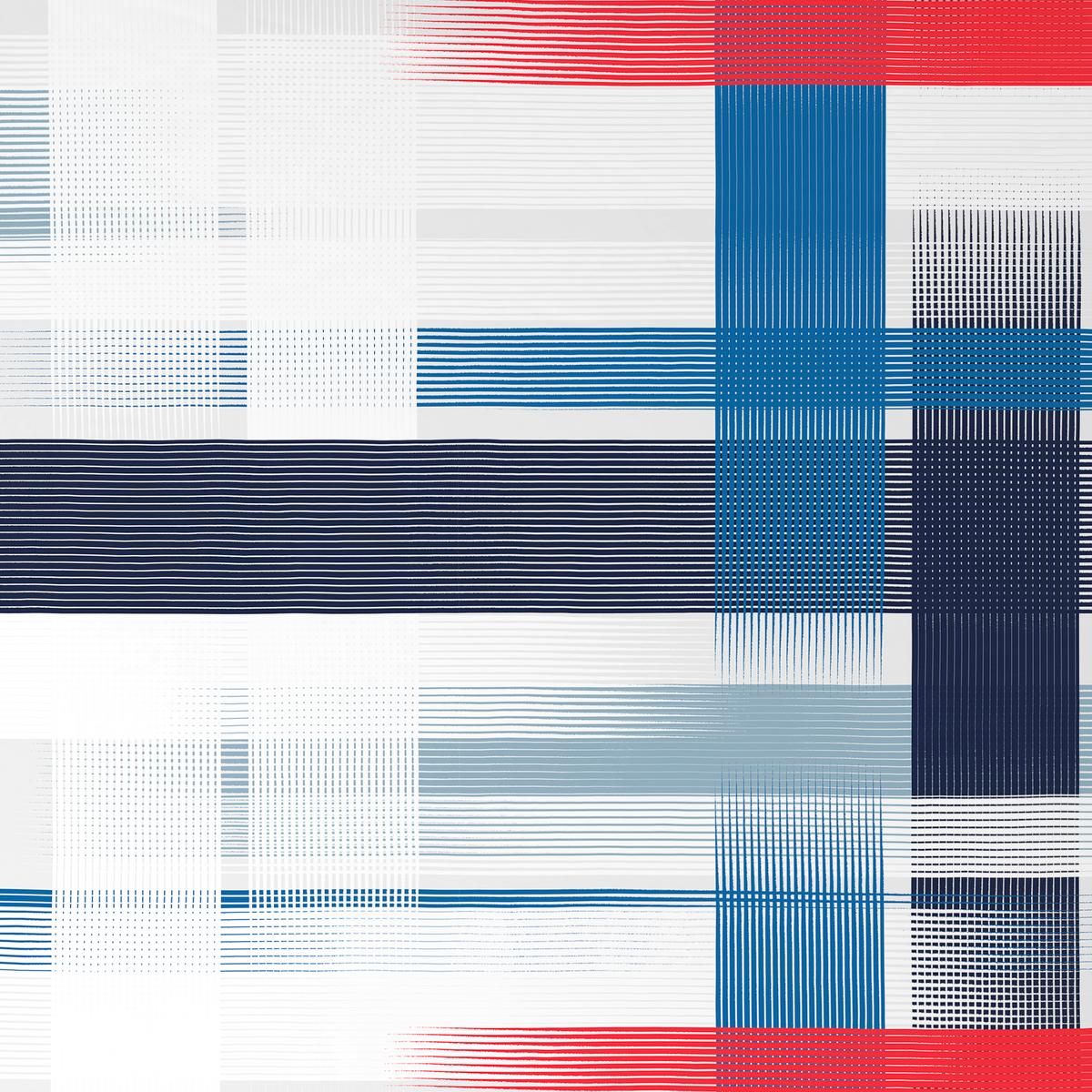 Bettwäsche Elisabeth - Blau/Rot, MODERN, Textil - Luca Bessoni