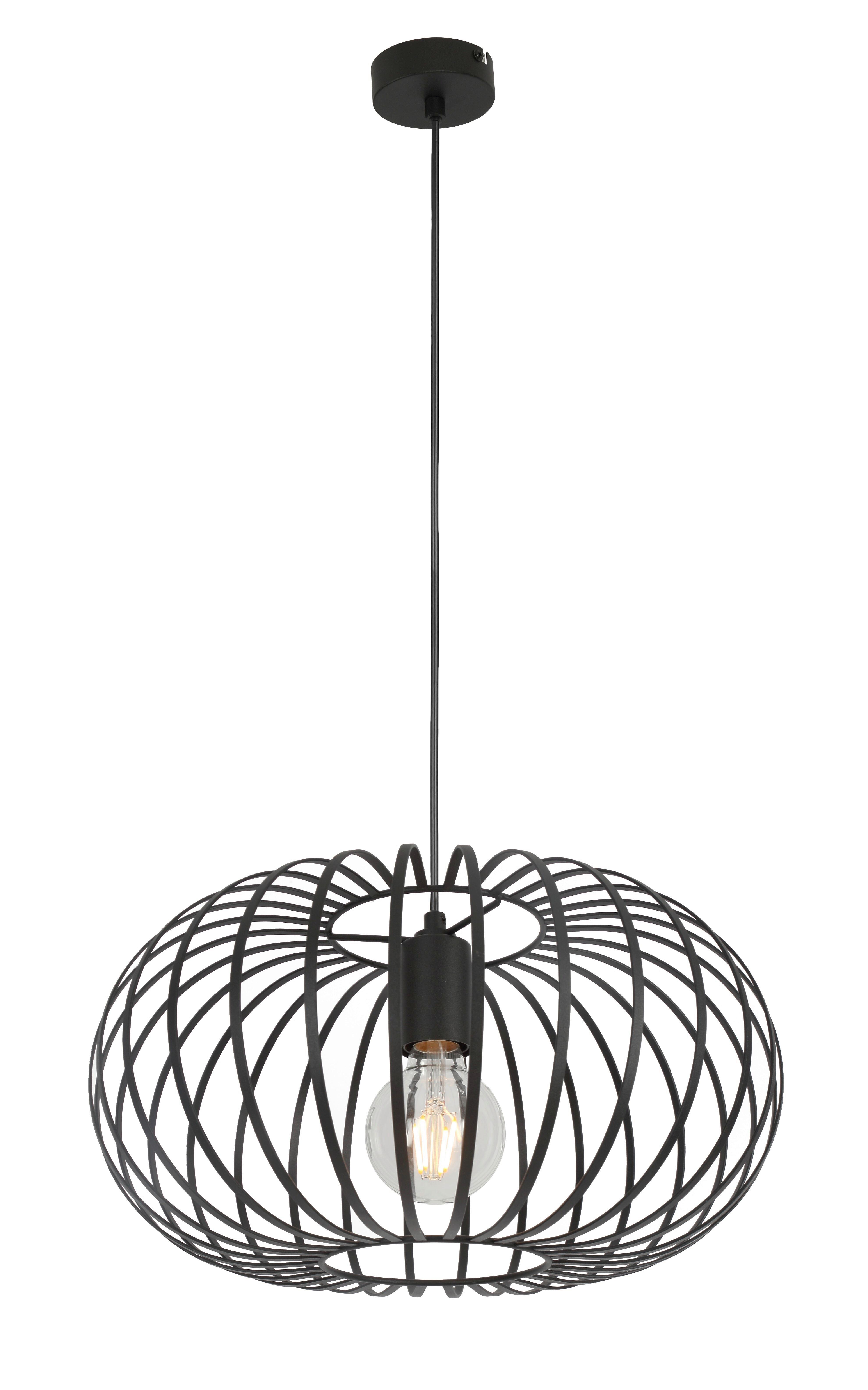 Hängeleuchte Corina - Schwarz, MODERN, Metall (39/120cm) - James Wood