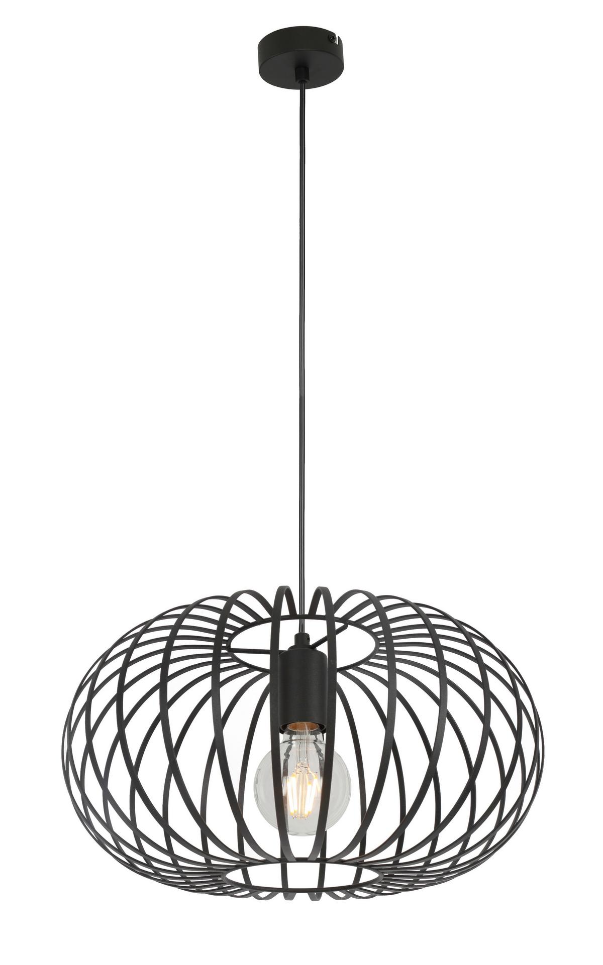 Hängeleuchte Corina - Schwarz, MODERN, Metall (39/120cm) - James Wood