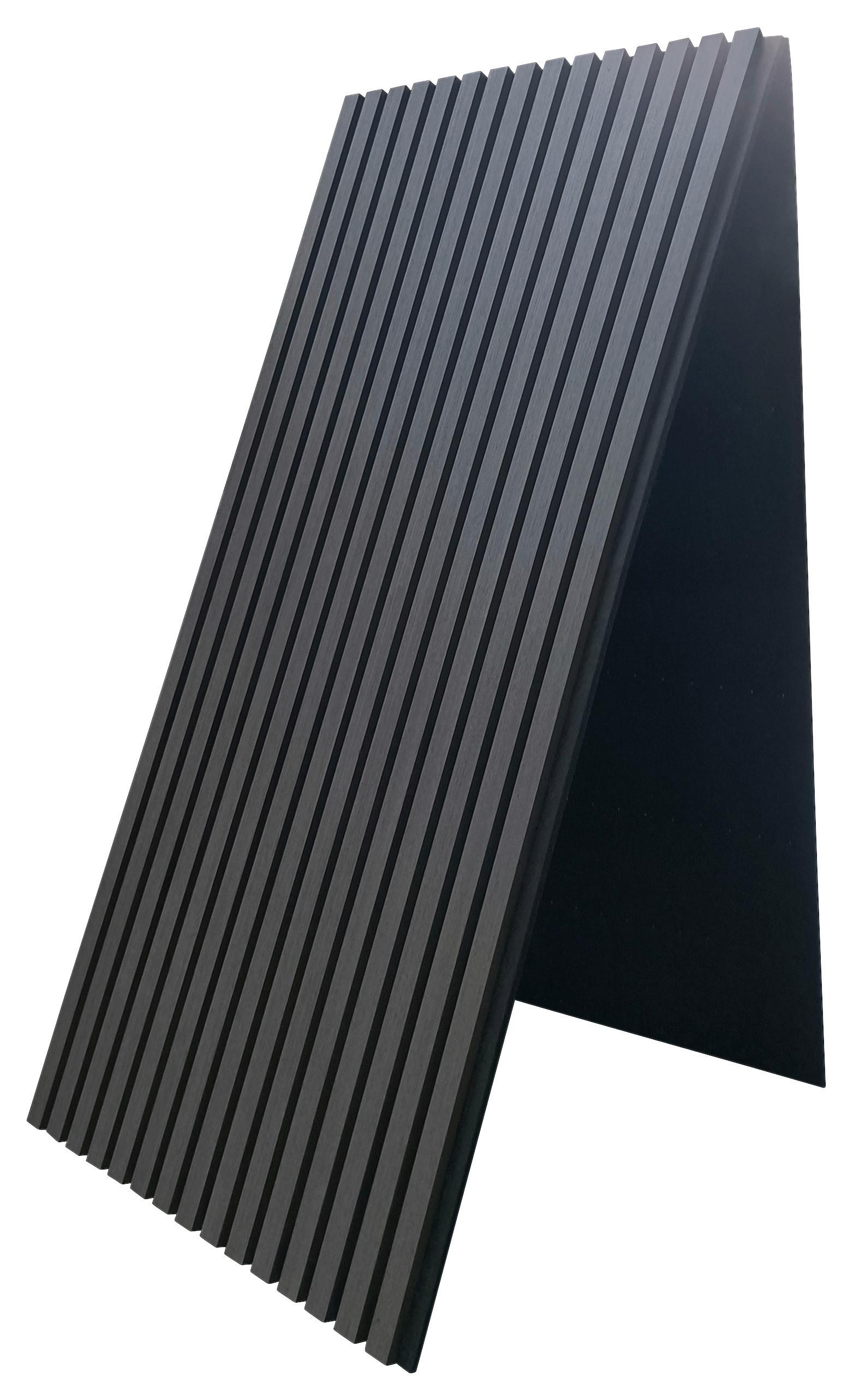Akustikpaneel Josef 2 Dunkelgrau B: 60 cm - Dunkelgrau, MODERN, Holzwerkstoff (60/2,6/260cm)