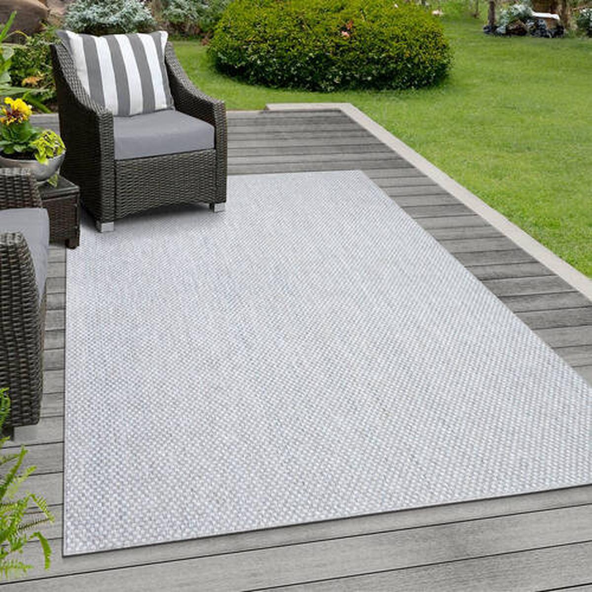 Outdoorteppich Melissa - Hellgrau, KONVENTIONELL, Textil (120/170cm)