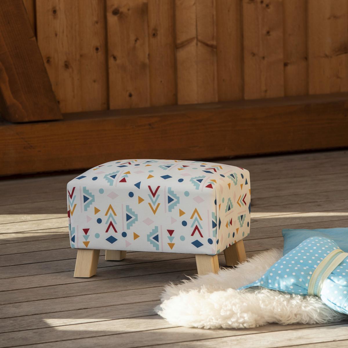 Hocker Footstool - Buchefarben/Multicolor, Design, Textil (40/28/28cm) - Max Winzer