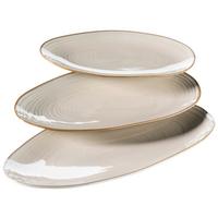 Servierplatten-Set Nottingham Beige 3-teilig - Beige, Basics, Keramik (21,5/35/8cm) - Mäser