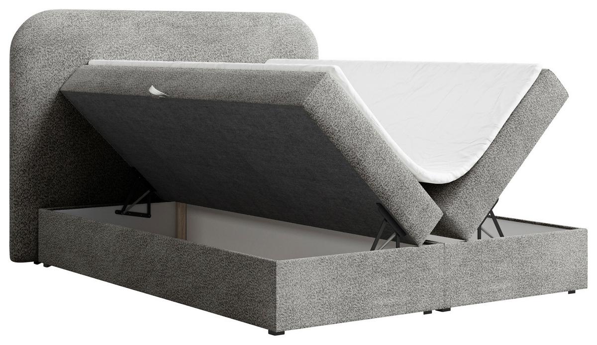 BOXBETT London Anthrazit 160x200cm - Anthrazit/Schwarz, MODERN, Holz/Kunststoff (160/200cm) - MID.YOU