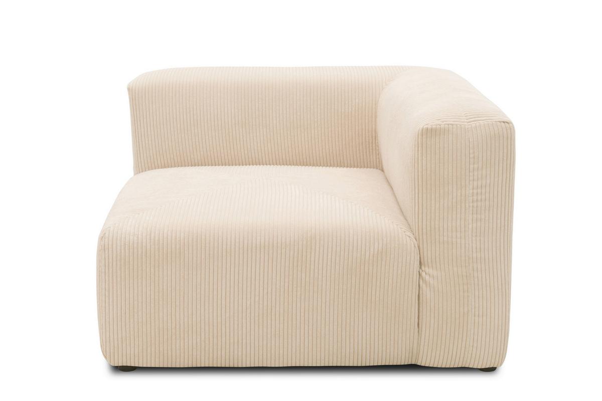 Sofaelement Creme B: 108 cm - Creme/Schwarz, Design, Textil (108/69/108cm) - MID.YOU