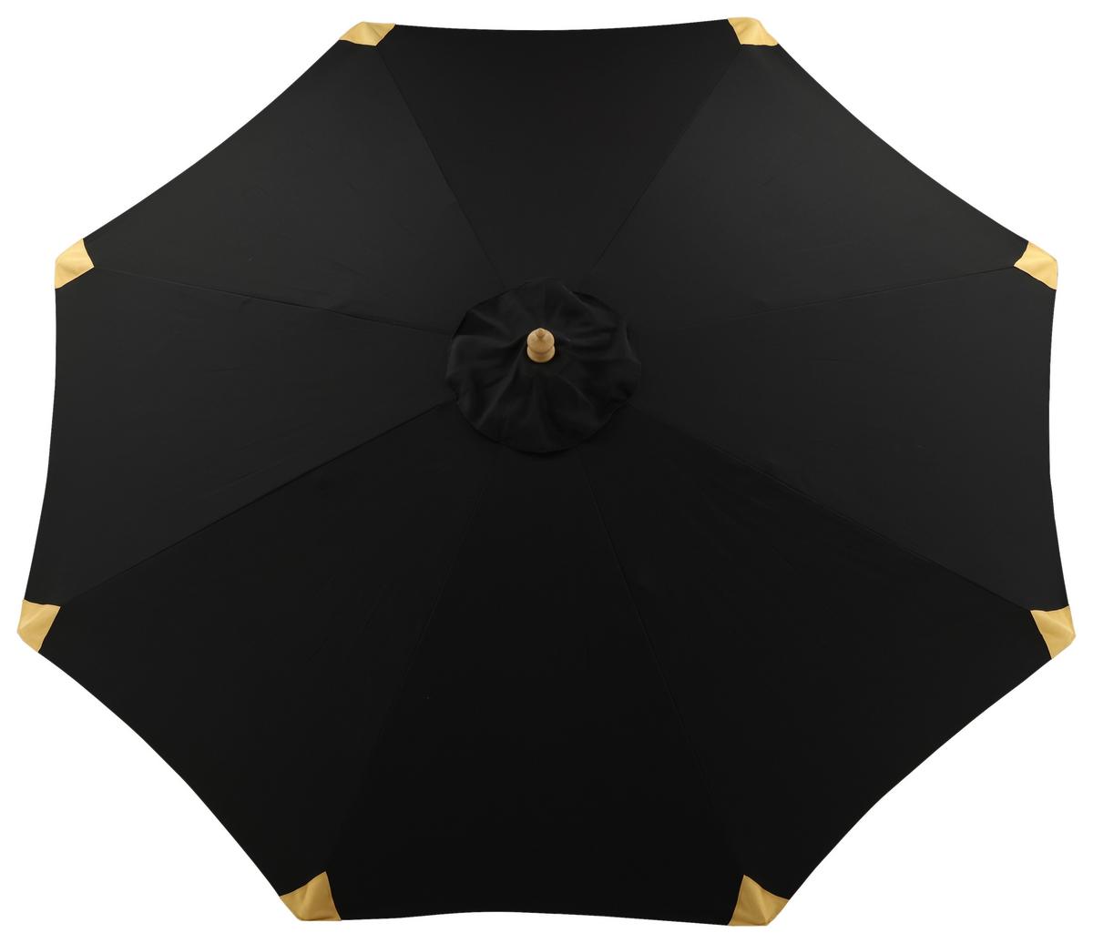 Sonnenschirm Cerox L/B: 270x250 cm Schwarz - Schwarz, KONVENTIONELL (270/250cm) - Gardenson