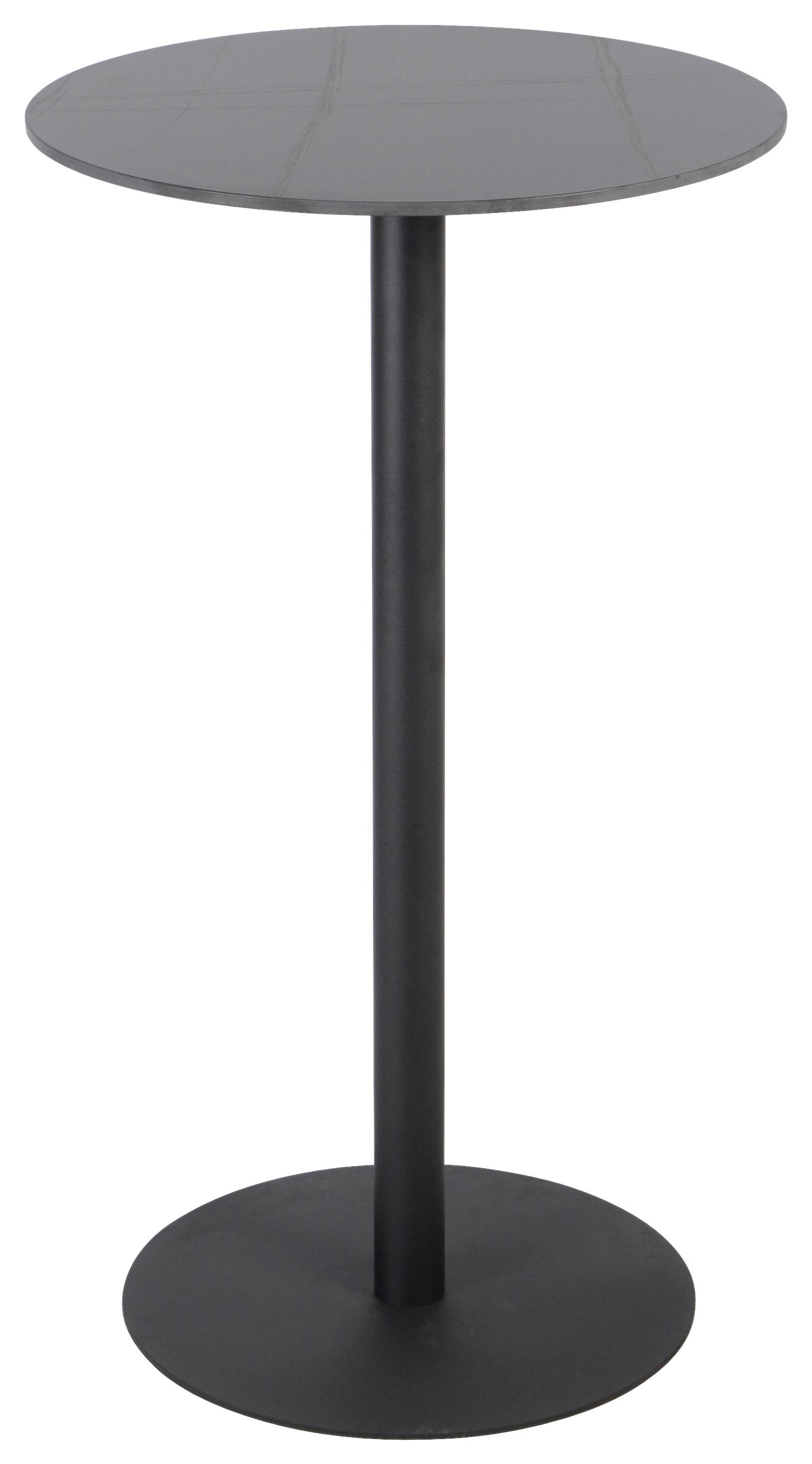 Barový stôl TOBIAS 60 - čierna, Modern, kov/keramika (60/105cm) - Mömax