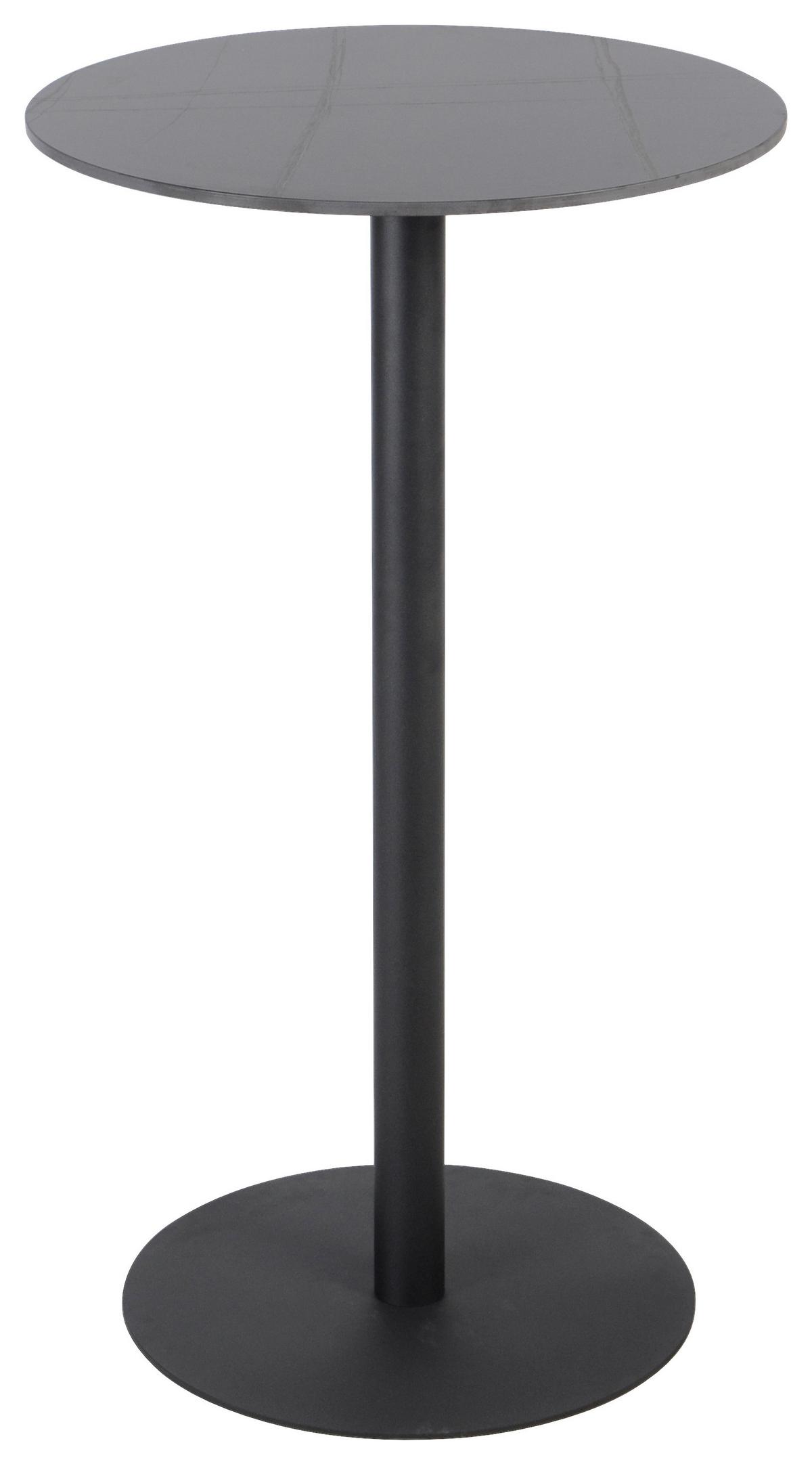 Barový stůl TOBIAS 60 - černá, Moderní, kov/keramika (60/105cm) - Mömax