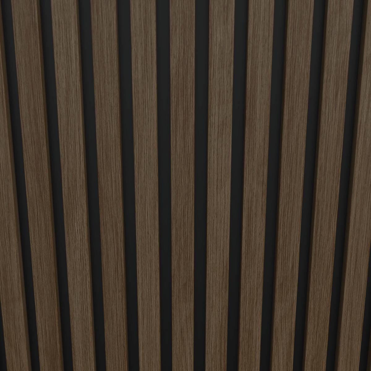 Akustický panel Rico, dekór orech, 60x240 - hnedá, Modern, drevo/kompozitné drevo (60/240/2,1cm)