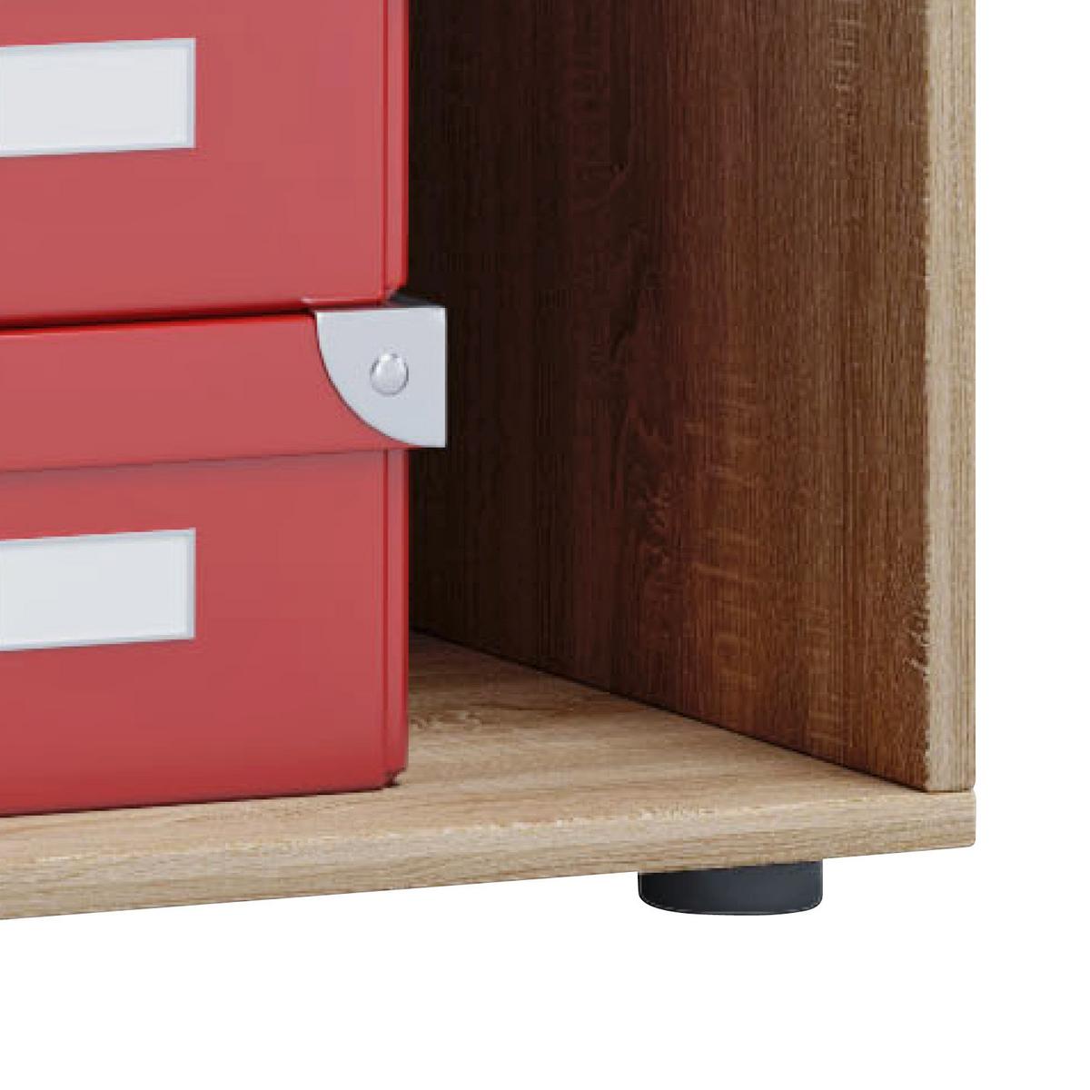 Aktenregal Lona Xl Sonoma Eiche Dekor B 70 Cm - Schwarz/Sonoma Eiche, Basics, Holzwerkstoff (70/105/37cm) - MID.YOU