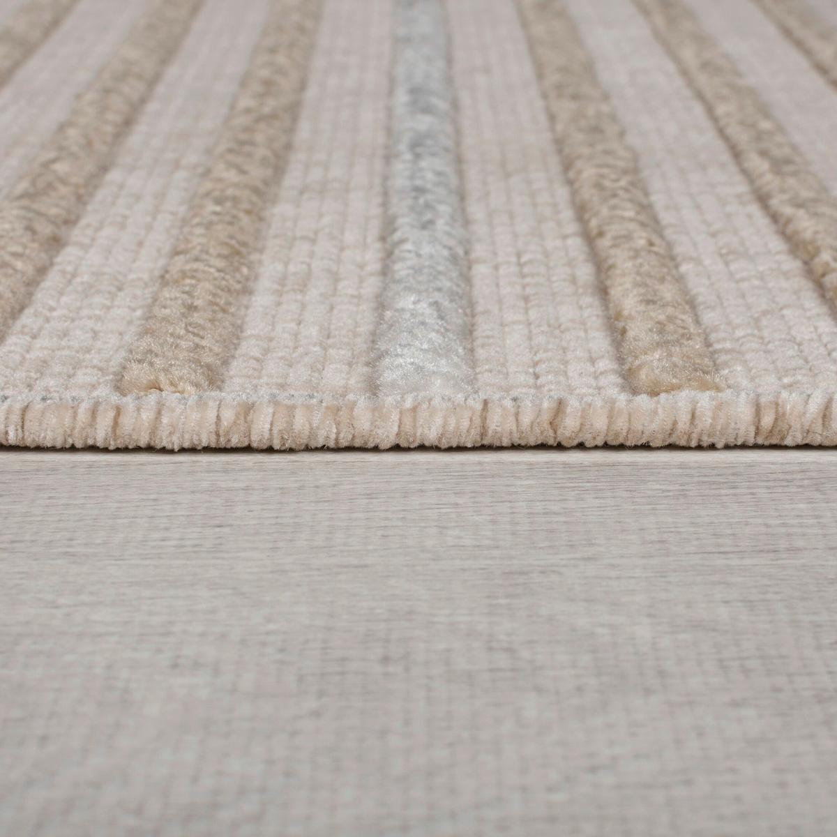Webteppich Elton Stripe Wash Beig 120x160 - Beige, Basics, Textil (120/160cm)