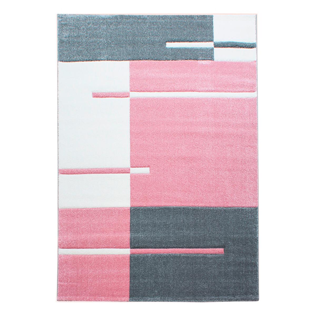 Flachwebteppich Hawaii - Pink, Design, Textil (280/370cm) - Novel