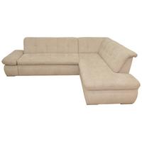 Ecksofa mit Armteilverstellung Moric Beige Mikrofaser - Chromfarben/Beige, KONVENTIONELL, Textil (273/216cm) - MID.YOU