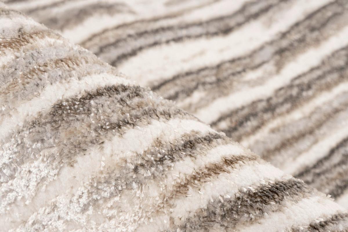 FLACHWEBETEPPICH Silber/Beige, Strapazierfähig - Beige/Silberfarben, Basics, Textil (160/230cm) - Kayoom