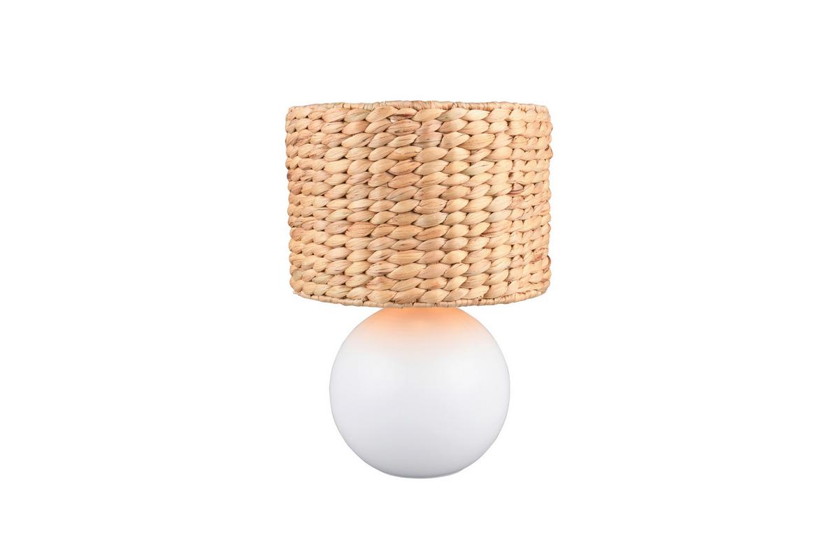 Tischleuchte 518990101 Vina - Braun/Weiß, Basics, Naturmaterialien/Keramik (28/40cm) - Trio Leuchten