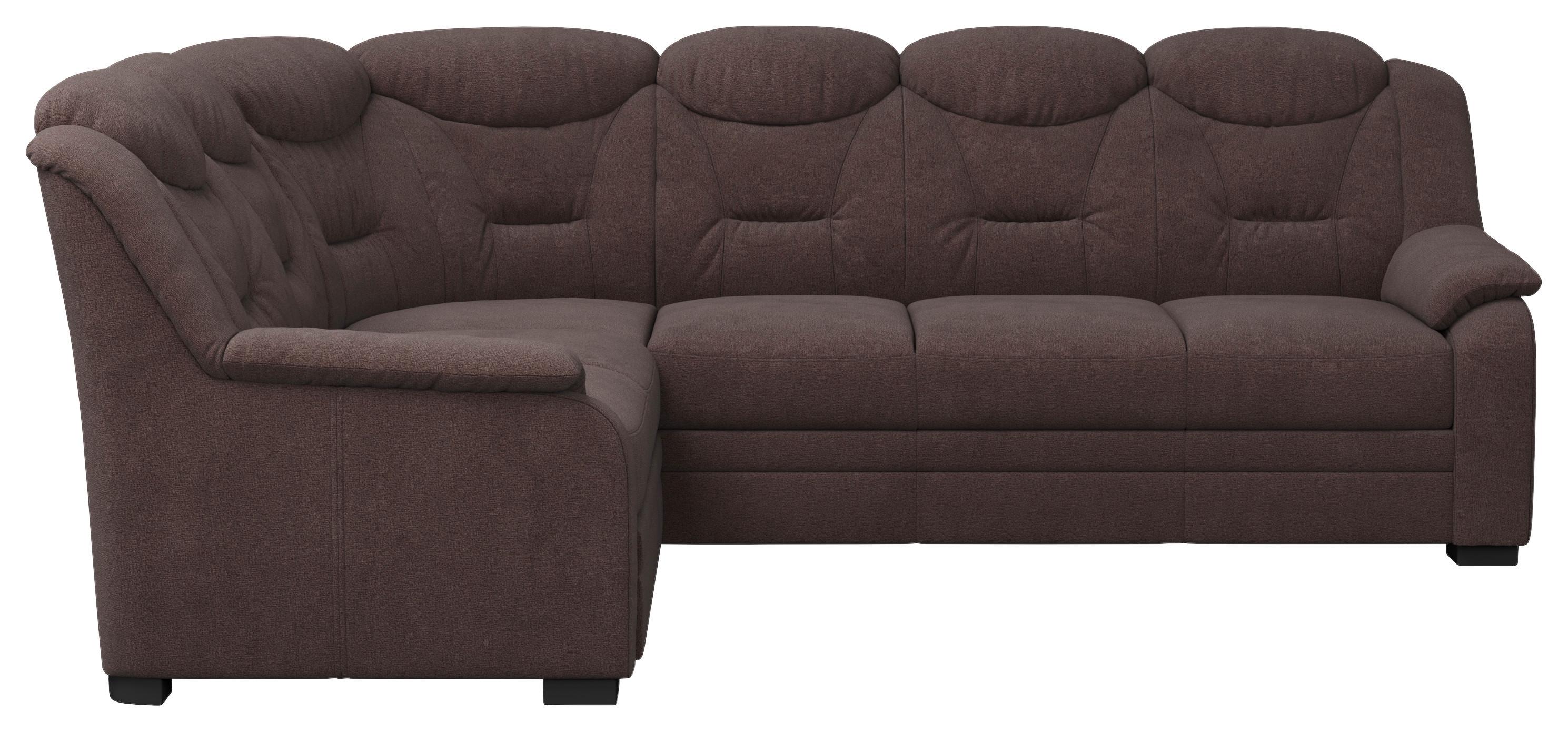 ECKSOFA Marcus Braun S: 211x263 cm - Schwarz/Braun, Basics, Textil (211/263cm) - MID.YOU