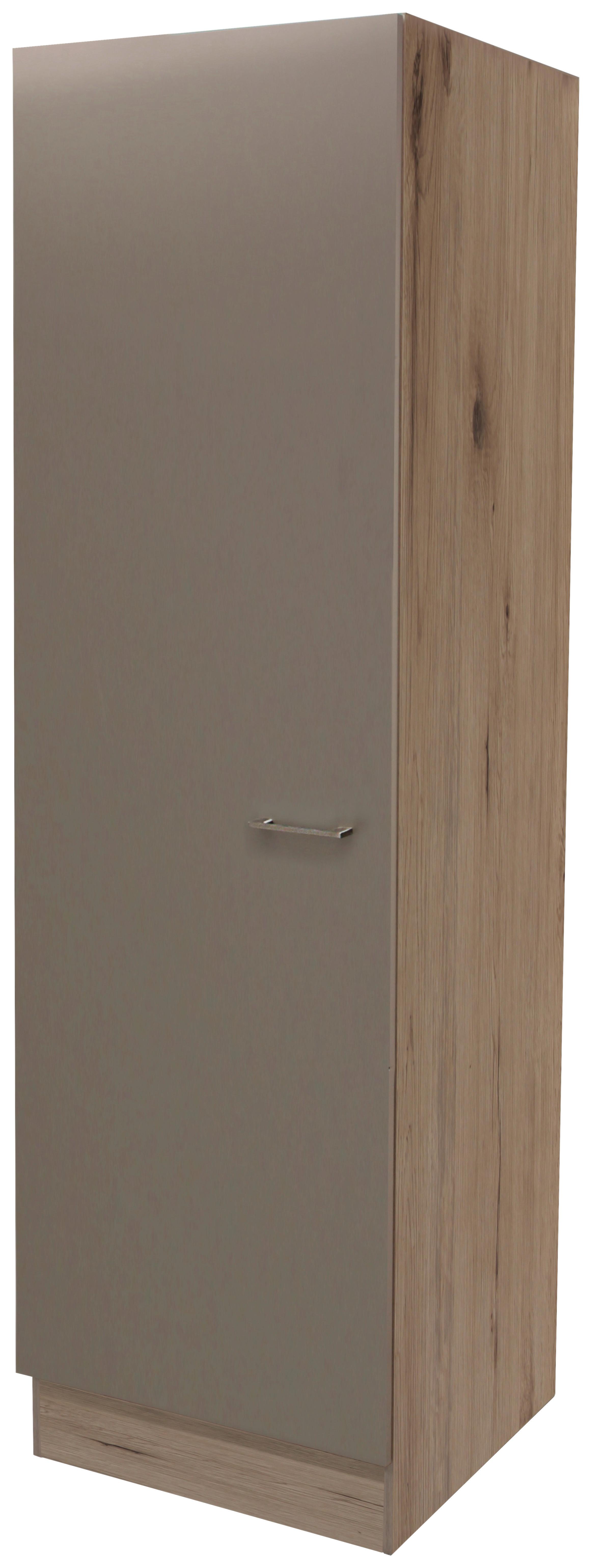 Skrinka na riad Riva GE50 - dub San Remo/šampanská, Modern, kov/kompozitné drevo (50/200/57cm)