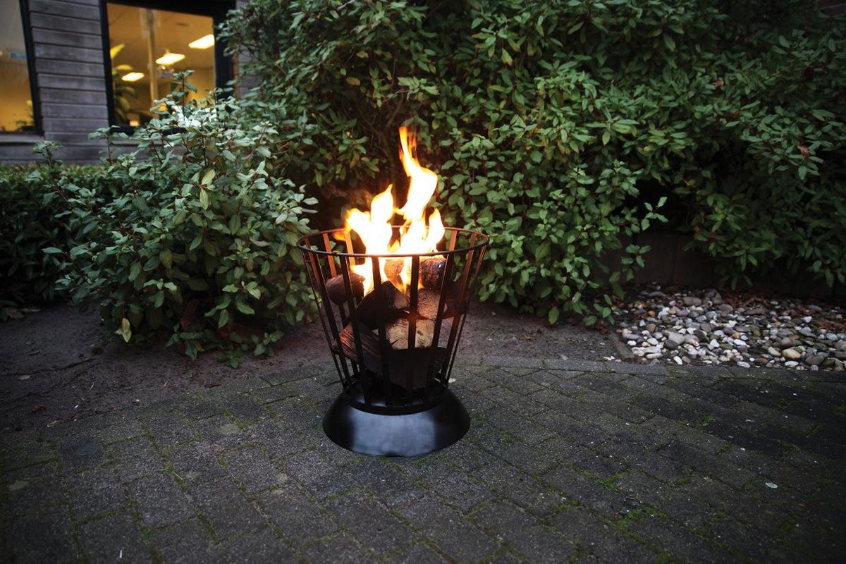 Feuerkorb Schwarz - Schwarz, Basics, Metall (47/47/50cm)
