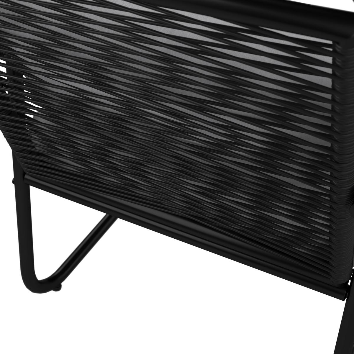 Terasová sedací souprava ELLY - šedá/černá, Moderní, kov/textil (116/77/71cm) - Bessagi Garden