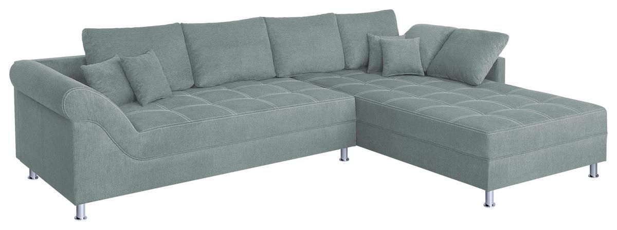 Rohová sedačka HANNA, obojstranná, jadeitovozelená - čierna/jadeitovozelená, Design, kompozitné drevo/textil (327/213cm) - P & B