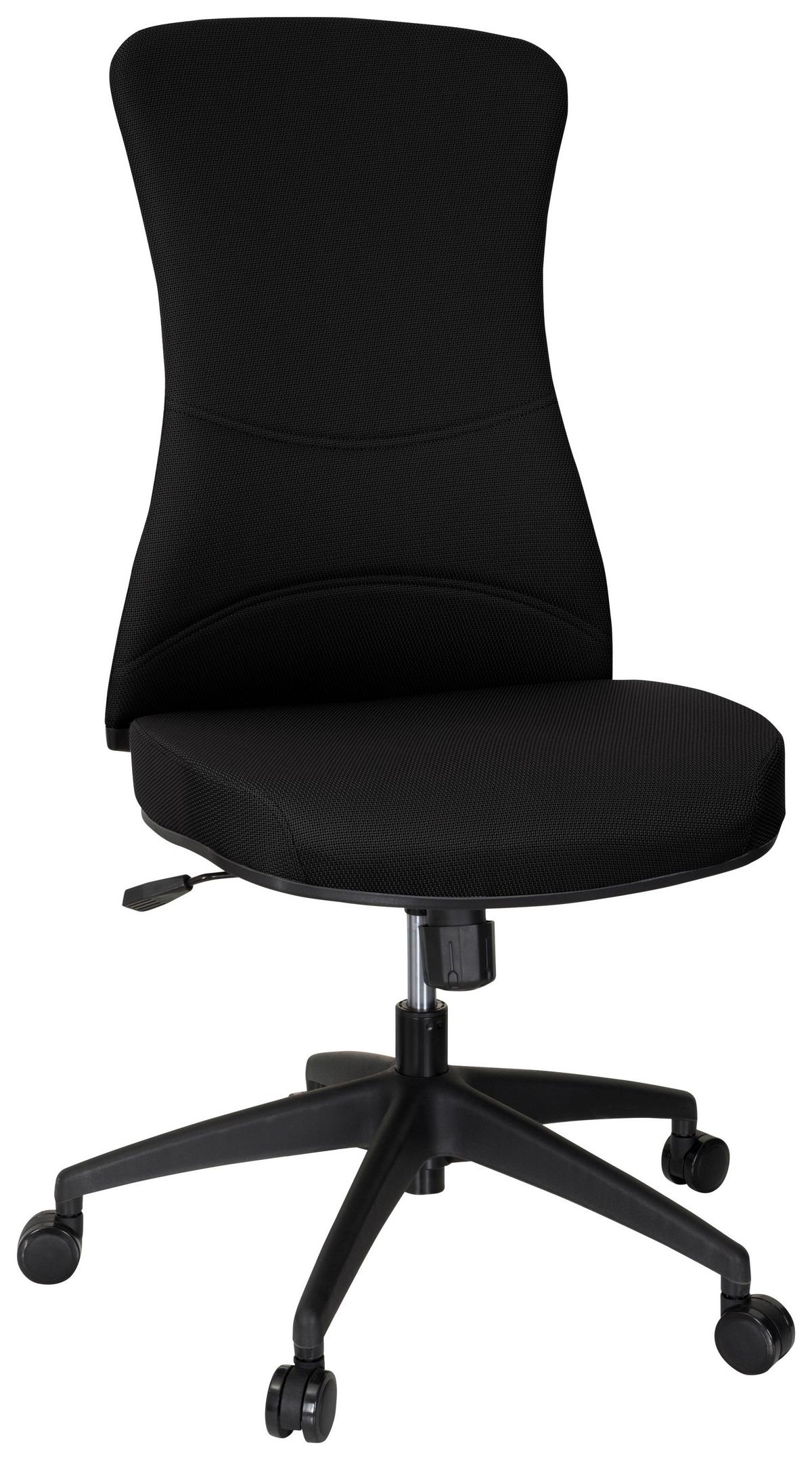 Drehstuhl Office Xt Schwarz - Schwarz, MODERN, Kunststoff/Textil (54/116/65cm) - MID.YOU