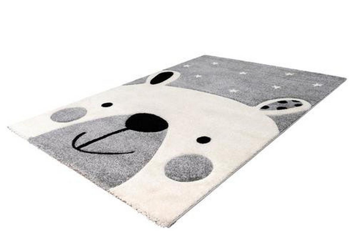 Kinderteppich Silberfarben Tier Leonora 80x150 cm - Silberfarben, Trend, Kunststoff (80/150cm) - Kayoom