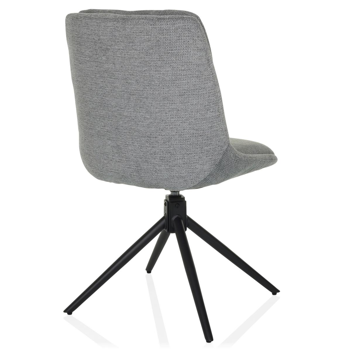 Besucherstuhl Tarviso Grau B: 53 Cm - Schwarz/Grau, MODERN, Textil/Metall (53/89/58cm) - MID.YOU