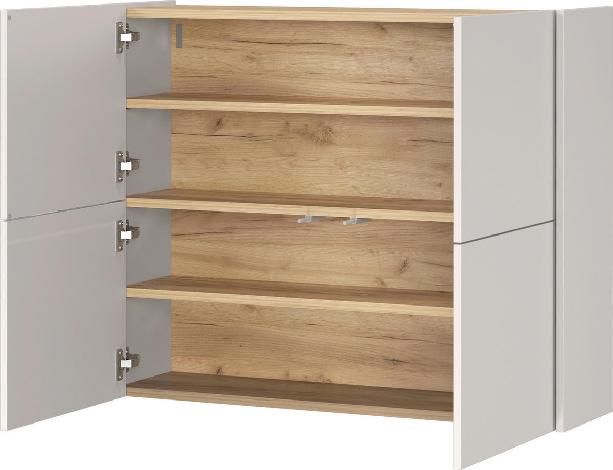 Schuhschrank Gw-Binetto Eichefarben/Kaschmir B: 97 cm - Kaschmir/Eichefarben, Design, Holzwerkstoff (97/79/27cm) - Livetastic