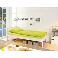 Jednolôžková posteľ BILLY, 90x200, borovica, biela - biela, Konventionell, drevo (90/200cm) - MID.YOU