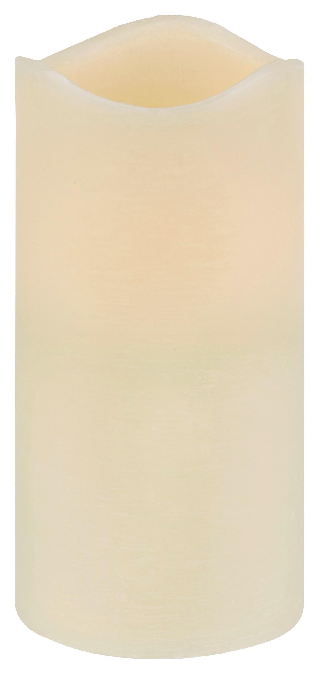 LED-Kerze Melina Naturfarben mit Timer, DxH: 10x20 cm - Naturfarben, ROMANTIK / LANDHAUS, Paraffin (10/20cm) - James Wood