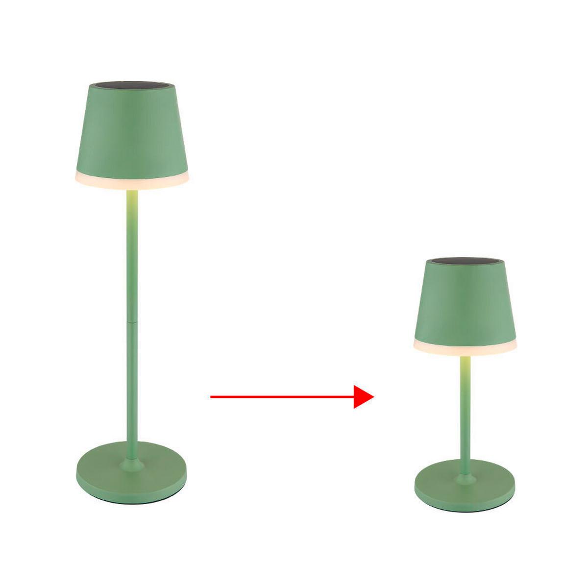 Solarleuchte 36637bm - Hellgrün, Design, Kunststoff/Metall (11/26-41cm) - Globo