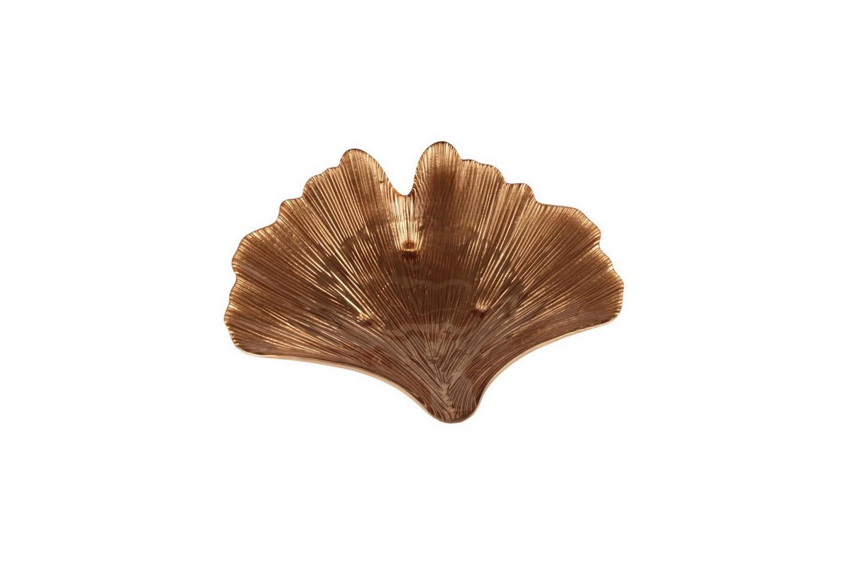 Kínálótál Felia - aranyszínű, Design, Üveg (25/23cm) - Luca Bessoni