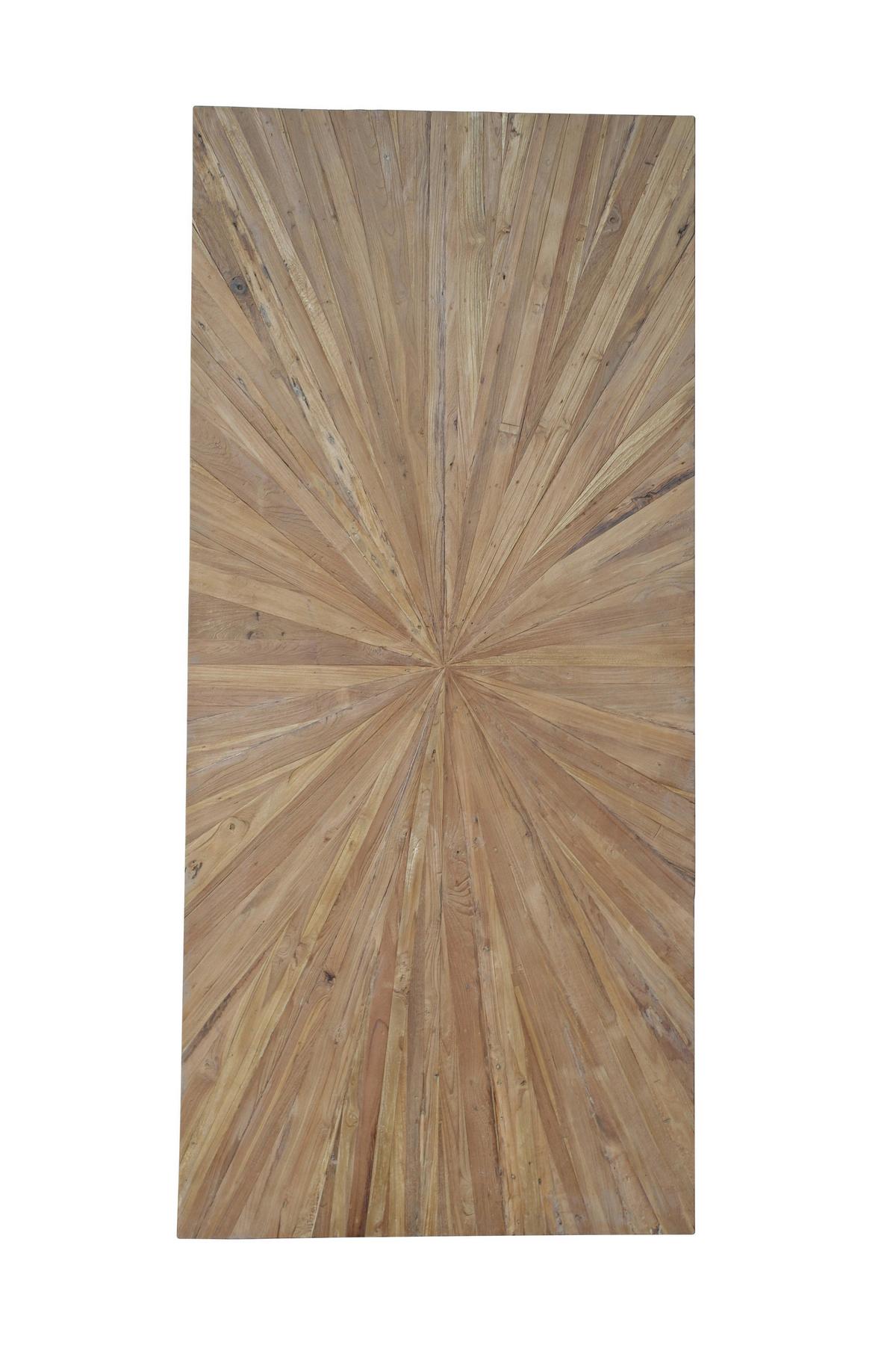 Esstisch Naturfarben /Silberfarben L: 160cm - Silberfarben/Naturfarben, MODERN, Holz/Metall (160/90/79cm) - MID.YOU