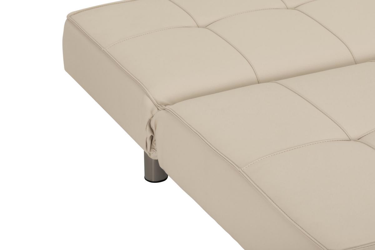 Schlafsofa Silva - Silberfarben/Creme, Basics, Textil (179/74/91cm) - P & B
