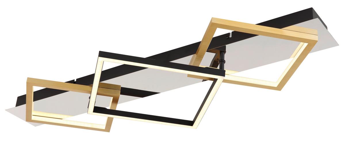 Led-deckenleuchte 67847-32 - Goldfarben/Opal, Design, Kunststoff/Metall (78/35,5cm) - Globo