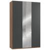 Drehtürenschrank B: 150 Cm Level Graphit-/eichefarben - Eichefarben/Graphitfarben, MODERN, Holzwerkstoff (150/236/58cm) - MID.YOU