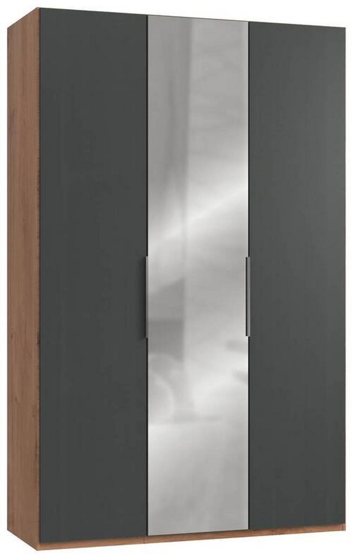 Drehtürenschrank B: 150 Cm Level Graphit-/eichefarben - Eichefarben/Graphitfarben, MODERN, Holzwerkstoff (150/236/58cm) - MID.YOU