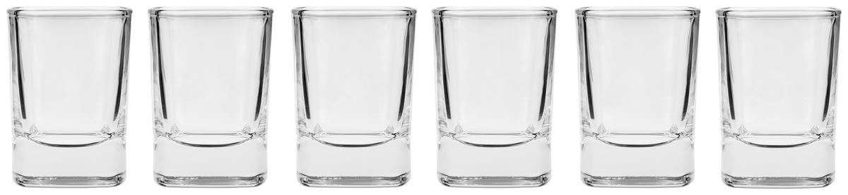 Schnapsglas Tanya 6er-Set, Je ca. 55 ml - Klar, MODERN, Glas