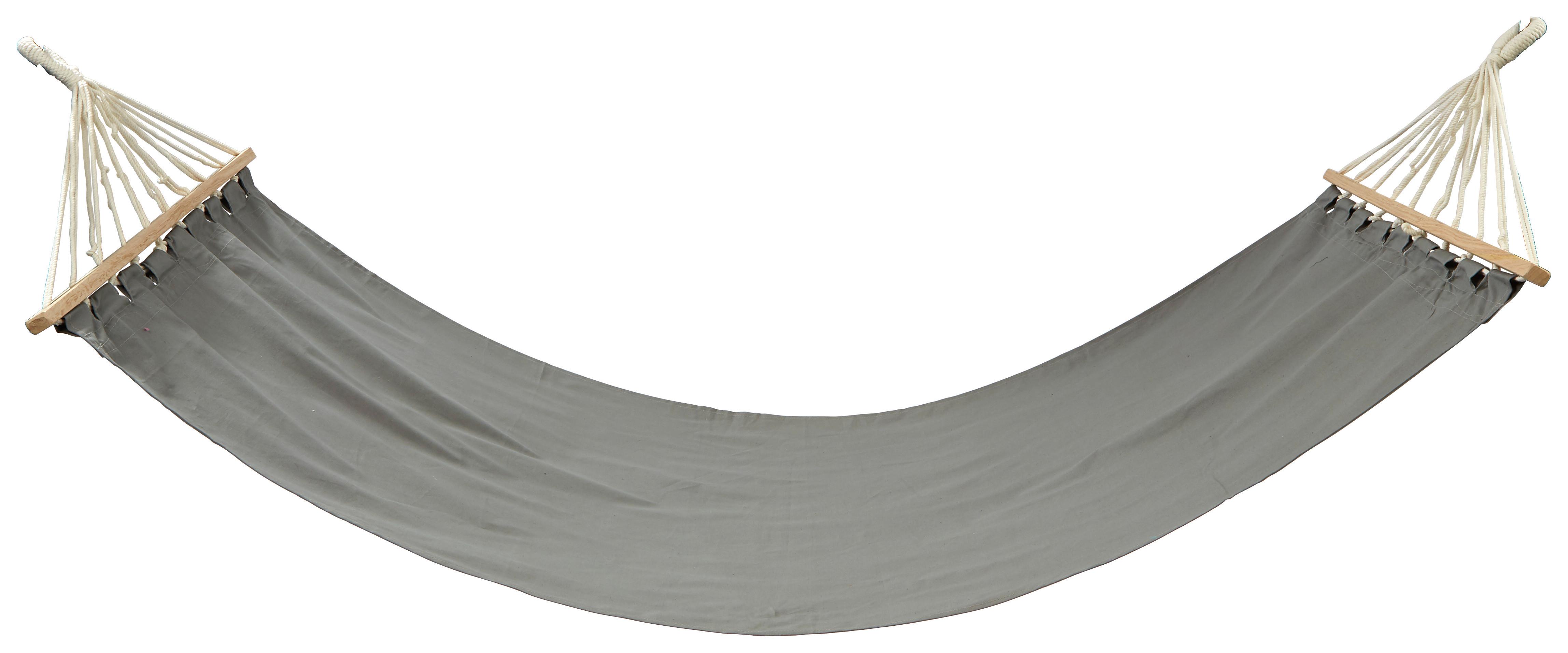 Hängematte Relaxe Grau Baumwolle - Grau, KONVENTIONELL, Textil (80/200cm) - Ondega