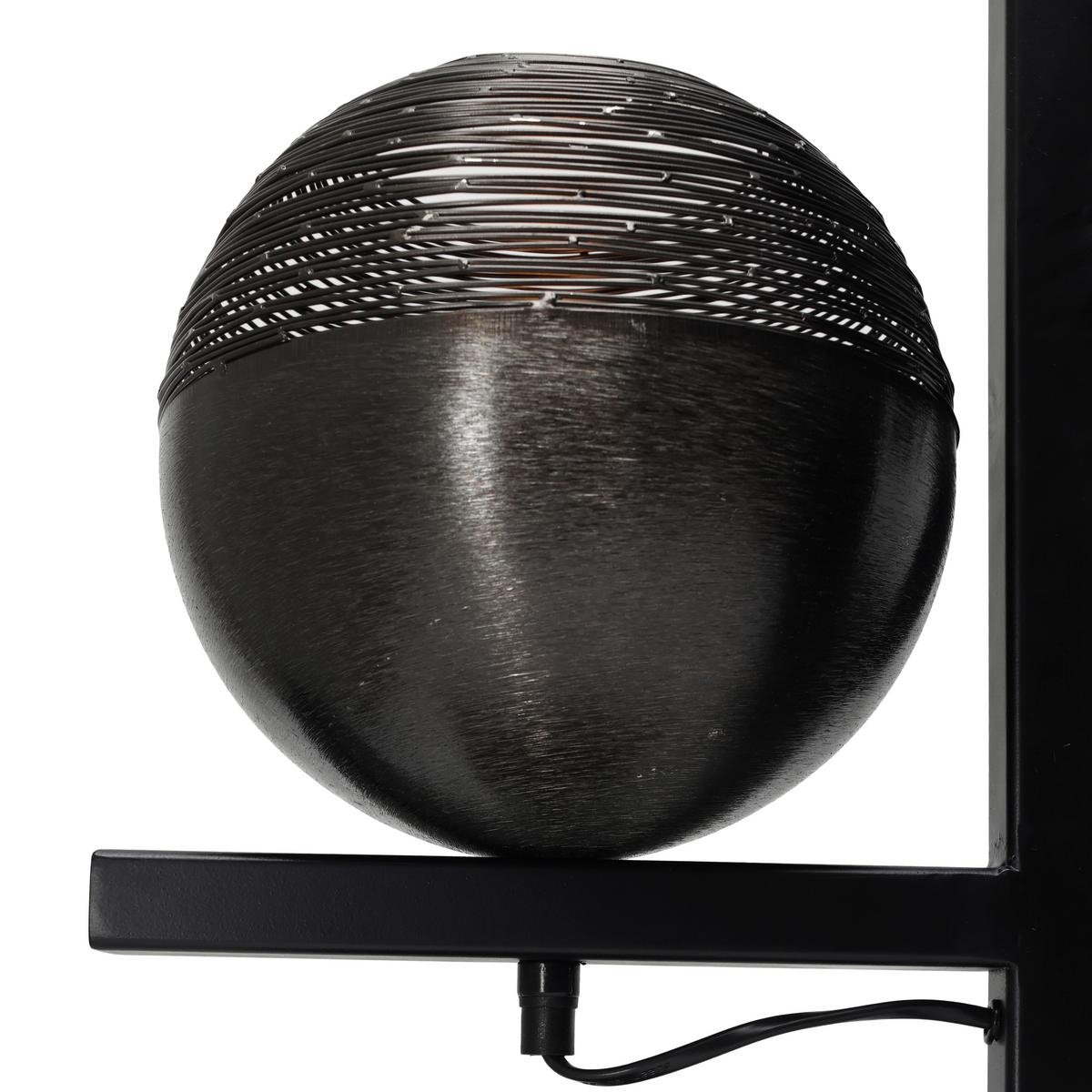 Stehleuchte Eclipse 125 Schwarz B: 31 Cm - Schwarz, Basics, Metall (31/39/92cm) - Kayoom